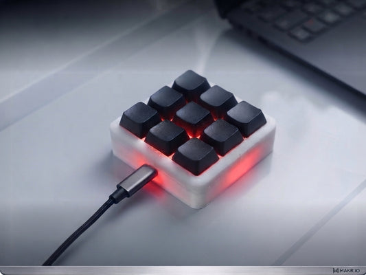 Kelux 3x3 Mechanical Macropad – Stealth Black Edition